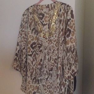 Animal print tunic